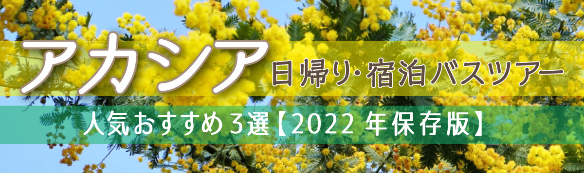 【アカシア】日帰り・宿泊バスツアー人気おすすめ３選【2022年保存版】